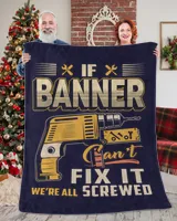 BANNER Cozy Plush Fleece Blanket navy 30x40in