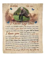 Personalized Custom I Never Left You Memorial Sherpa Fleece Blanket FBL23 Premium Mink Sherpa Blanket white 50x60in