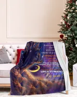 Special gift for your Mom Premium Mink Sherpa Blanket white 50x60in