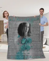Personalized Custom I Never Left You Memorial Memory Blankets With Pictures Sherpa Fleece Blanket FBL19 Premium Mink Sherpa Blanket white 50x60in