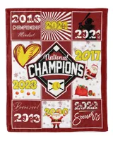 Oklahoma Softball- OU Blanket- Christmas Blanket- For Softball Fans- Championship Mindset Premium Mink Sherpa Blanket white 50x60in