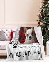 I'm Telling You I'm Not A Pet My Parent Said I'm A Baby Premium Mink Sherpa Blanket white 50x60in