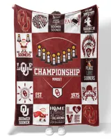 Oklahoma Softball- OU Blanket- Christmas Blanket- For Softball Fans- Championship Mindset Premium Mink Sherpa Blanket white 50x60in