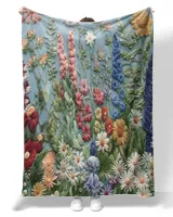 Personalized Beautiful Flowers Blanket