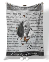 Personalized Custom I Never Left You Memorial Blanket With Pictures Sherpa Fleece Blanket FBL13 Premium Mink Sherpa Blanket white 50x60in