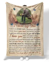 Personalized Custom I Never Left You Memorial Sherpa Fleece Blanket FBL23 Premium Mink Sherpa Blanket white 50x60in