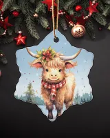 Porcelain Ornament - Snowflake