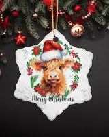 Porcelain Ornament - Snowflake