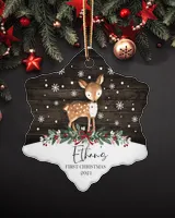 Porcelain Ornament - Snowflake