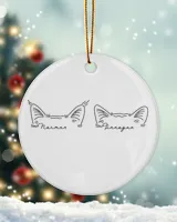 Custom Pet Ears Outline Ornament Using Pet Photo