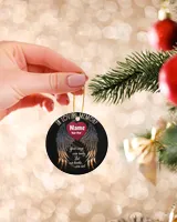 Personalized - In loving Memory 2 Porcelain Ornament - Circle black one-sided __single