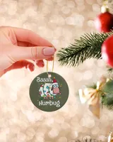 Sheep Baaah Humbug Funny Sheep In Santa Hat Lights Merry Christmas 267