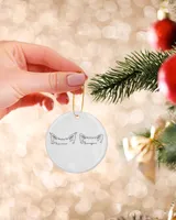 Custom Pet Ears Outline Ornament Using Pet Photo