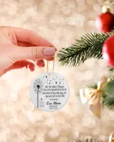 Personalized Custom Mom Mother Memorial In Loving Memory Ceramic Ornament Porcelain Ornament - Circle white one-sided __single