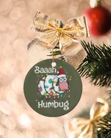 Sheep Baaah Humbug Funny Sheep In Santa Hat Lights Merry Christmas 267