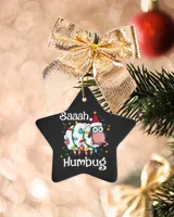 Sheep Baaah Humbug Funny Sheep In Santa Hat Lights Merry Christmas 267