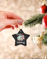 Sheep Baaah Humbug Funny Sheep In Santa Hat Lights Merry Christmas 267