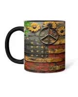 Hippie Independence Personalized Accent Mug