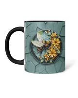 Personalized Bee Floral Whisper Word Of Wisdom Let It Be Accent Mug