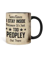 Personalized Cow Sometimes I Stay Inside Accent Mug