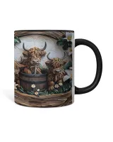 Personalized Highland Cows Accent Mug