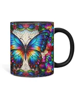Personalized Butterfly Colorful Accent Mug