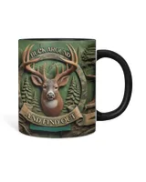 Personalized Hunting Deer Buck Around Accent Mug 15oz