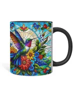 Beautiful Hummingbird Flower Personalized Accent Mug