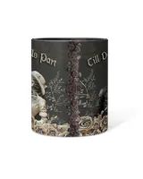 Personalized Till Death Skull Accent Mug