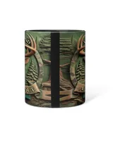 Personalized Hunting Deer Buck Around Accent Mug 15oz