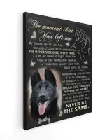 Personalized Custom The Moment That You Left Me My Heart Dog Pet Memorial Canvas Art Poster DC18 Ready To Hang Portrait Canvas white 11x14in