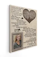 Personalized Custom I Never Left You Heart Memorial Canvas Art FC60 Ready To Hang Portrait Canvas white 11x14in