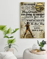 Personalized Softball My Our Daughter Poster/Canvas Lovely Gifts to Daughter from Family Ready To Hang Portrait Canvas white 11x14in