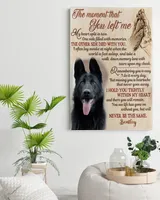 Personalized Custom The Moment That You Left Me My Heart Dog Pet Memorial Canvas Art Poster DC16 Ready To Hang Portrait Canvas white 11x14in