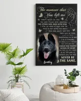 Personalized Custom The Moment That You Left Me My Heart Dog Pet Memorial Canvas Art Poster DC18 Ready To Hang Portrait Canvas white 11x14in