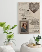 Personalized Custom I Never Left You Heart Memorial Canvas Art FC60 Ready To Hang Portrait Canvas white 11x14in