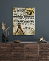 Personalized Softball My Our Daughter Poster/Canvas Lovely Gifts to Daughter from Family Ready To Hang Portrait Canvas white 11x14in