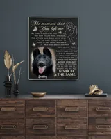 Personalized Custom The Moment That You Left Me My Heart Dog Pet Memorial Canvas Art Poster DC18 Ready To Hang Portrait Canvas white 11x14in