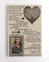 Personalized Custom I Never Left You Heart Memorial Canvas Art FC60 Ready To Hang Portrait Canvas white 11x14in