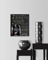 Personalized Custom The Moment That You Left Me My Heart Dog Pet Memorial Canvas Art Poster DC18 Ready To Hang Portrait Canvas white 11x14in
