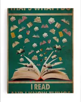 That's What I Do I Read And I Know Things Poster and Canvas Ready To Hang Portrait Canvas white 11x14in