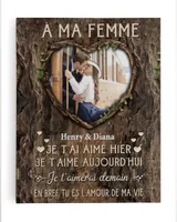 À ma Femme Ready To Hang Portrait Canvas white 11x14in