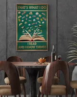That's What I Do I Read And I Know Things Poster and Canvas Ready To Hang Portrait Canvas white 11x14in