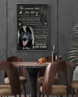 Personalized Custom The Moment That You Left Me My Heart Dog Pet Memorial Canvas Art Poster DC18 Ready To Hang Portrait Canvas white 11x14in
