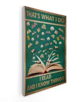 That's What I Do I Read And I Know Things Poster and Canvas Ready To Hang Portrait Canvas white 11x14in