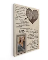 Personalized Custom I Never Left You Heart Memorial Canvas Art FC60 Ready To Hang Portrait Canvas white 11x14in