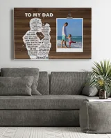 Gifts for dad If I could give you one thing in life Ready To Hang Landscape Canvas white 14x11in