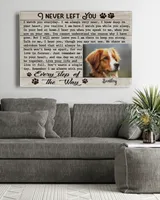 Personalized Custom I Never Left You Dog Cat Pet Memorial Canvas Art Poster DC26 Ready To Hang Landscape Canvas white 14x11in