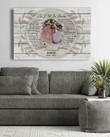 Personalized Custom As I Sit In Heaven With Photo Memorial Canvas Art FC53 Ready To Hang Landscape Canvas white 14x11in