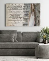 Personalized Custom A Letter From Heaven Memorial Canvas Art FC78 Ready To Hang Landscape Canvas white 14x11in